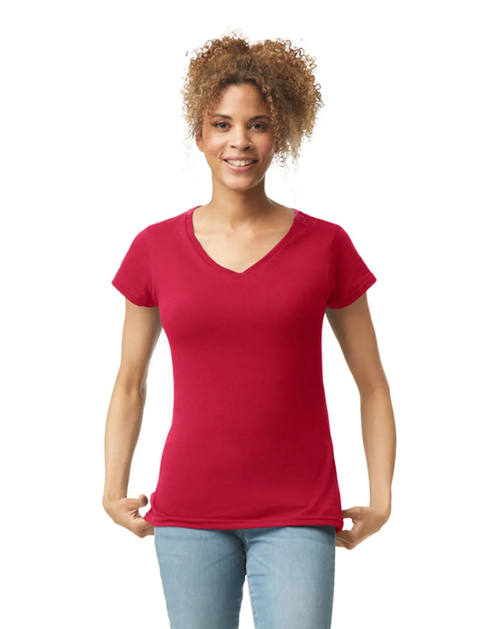 Gildan Womens Softstyle V-Neck T-Shirt