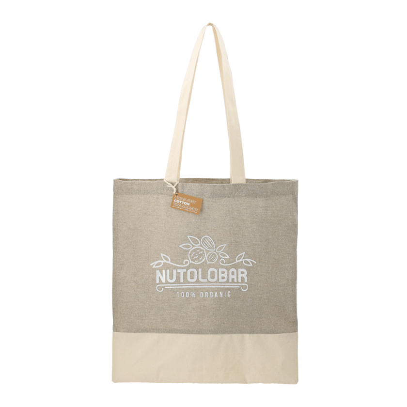 Split Recycled 5oz Cotton Twill Convention Tote