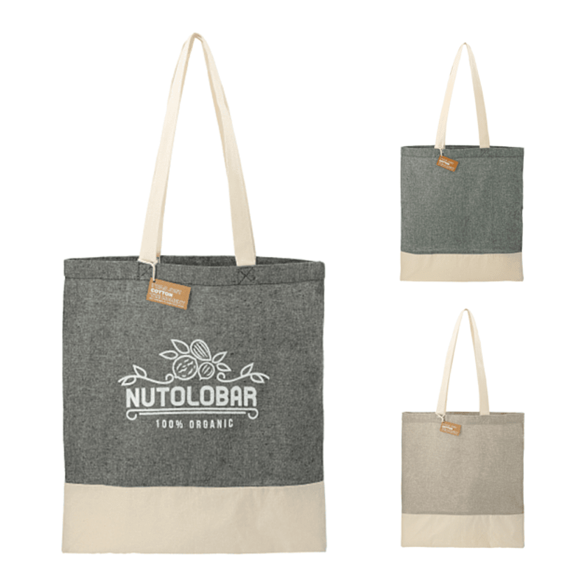 Split Recycled 5oz Cotton Twill Convention Tote