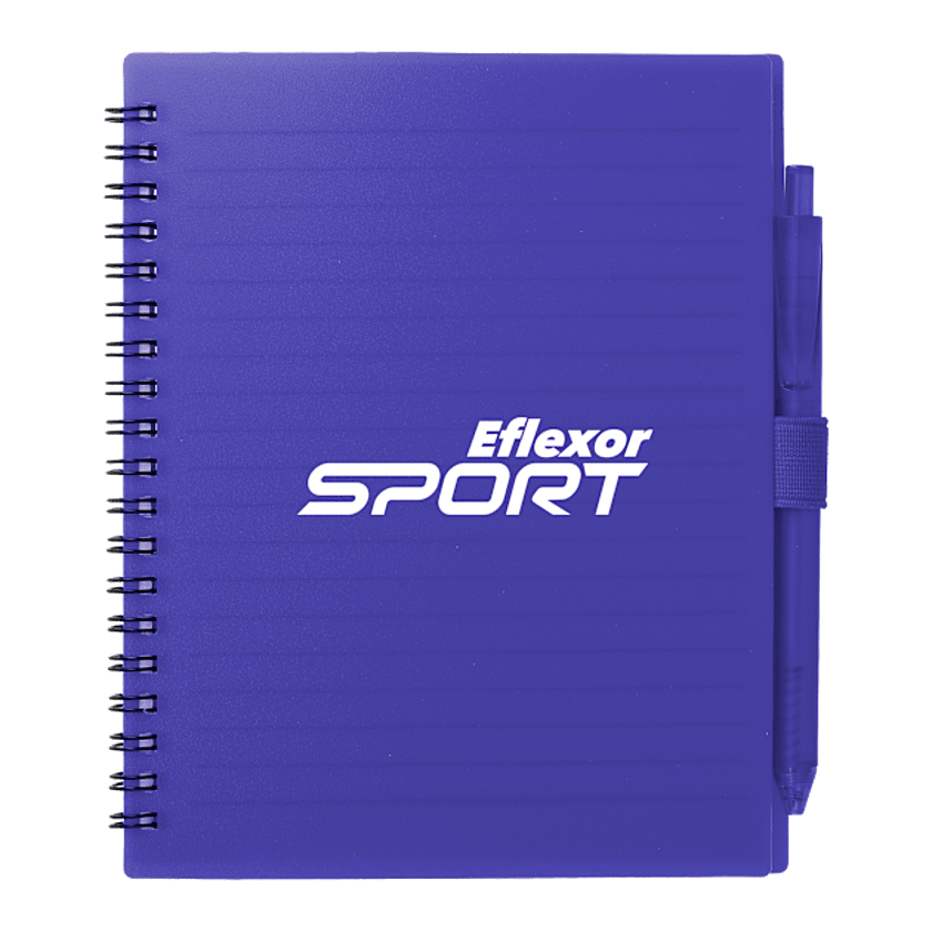 5.5” x 7” FSC® Recycled Spiral Notebook w/ RPET Pen