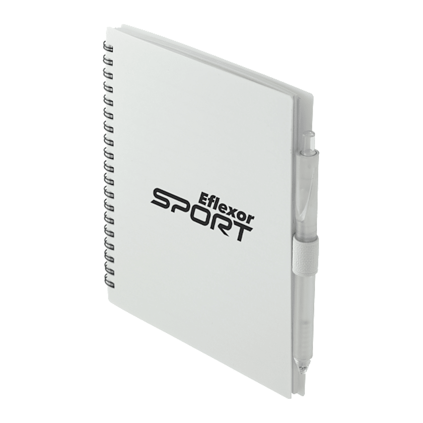5.5” x 7” FSC® Recycled Spiral Notebook w/ RPET Pen