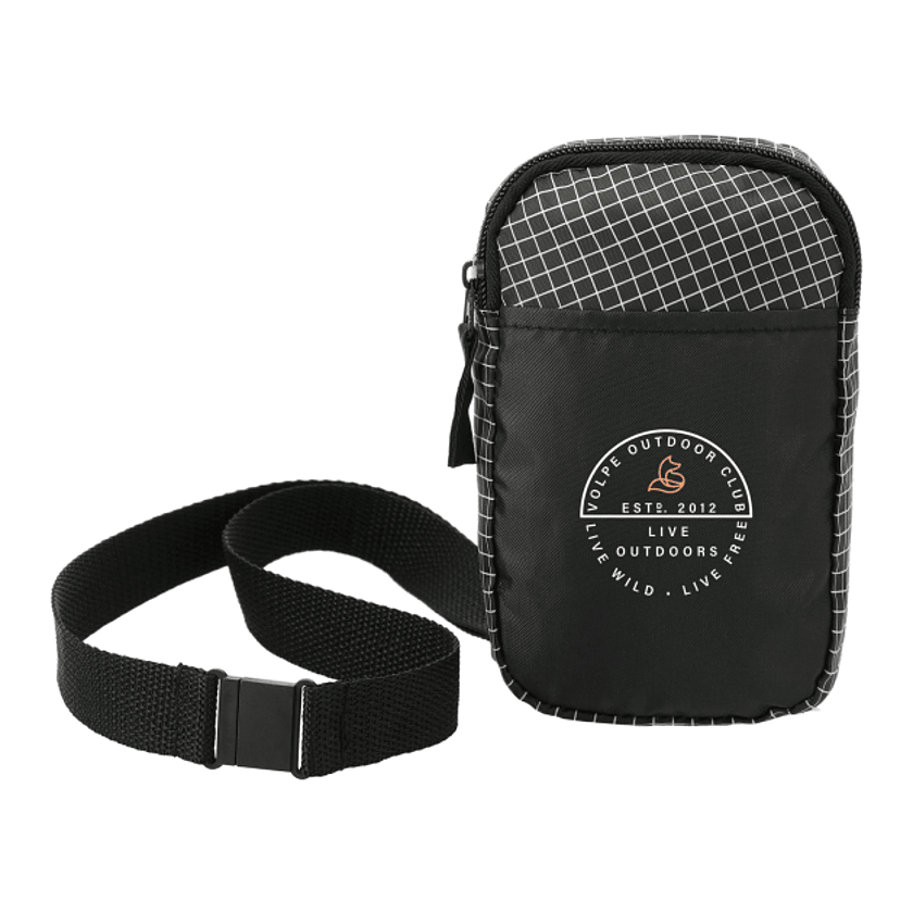 Grid Lanyard Phone Pouch